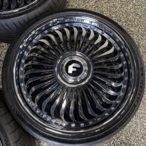 22" forgiato multato chrome and black