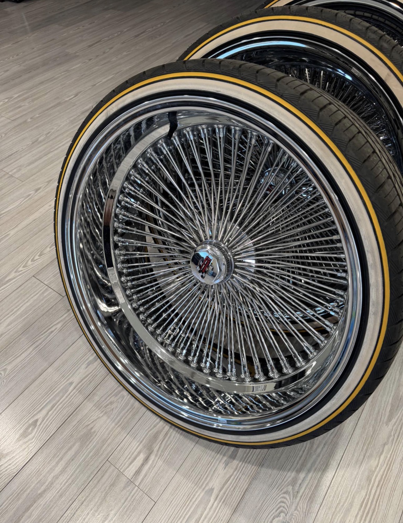 22 inch chrome spokes with vogue tires come with all hardware and hammer 22 inch chrome spokes with vogue tires come with all hardware and hammer