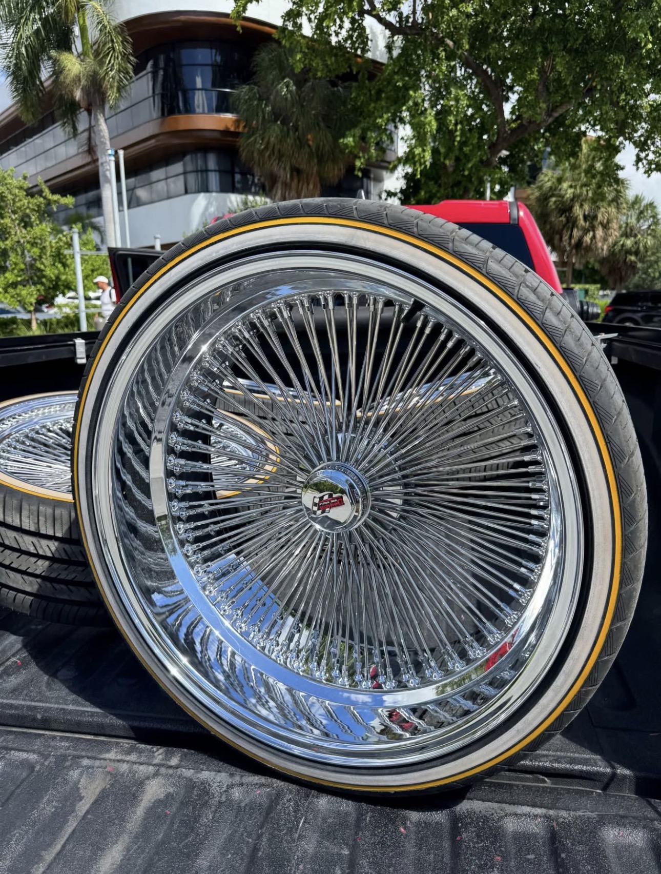 22 inch chrome spokes with vogue tires come with all hardware and hammer 22 inch chrome spokes with vogue tires come with all hardware and hammer