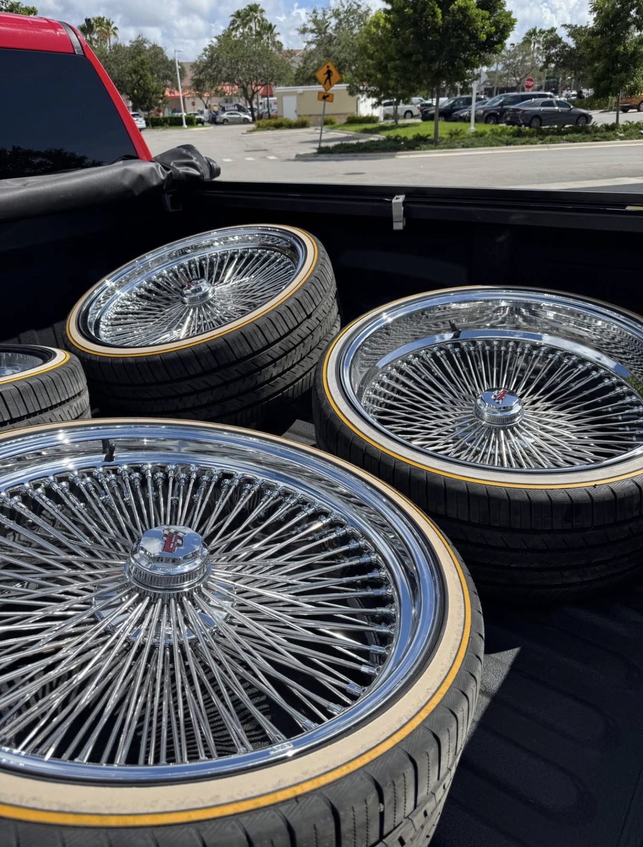 22 inch chrome spokes with vogue tires come with all hardware and hammer 22 inch chrome spokes with vogue tires come with all hardware and hammer
