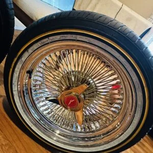 17 inch gold and chrome wire wheels with vogue tires 17 inch gold and chrome wire wheels with vogue tires