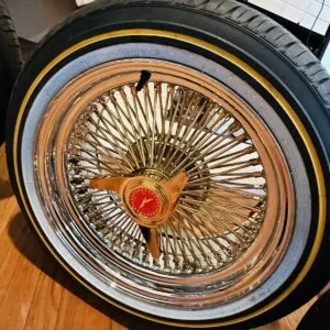 17 inch gold and chrome wire wheels with vogue tires 17 inch gold and chrome wire wheels with vogue tires