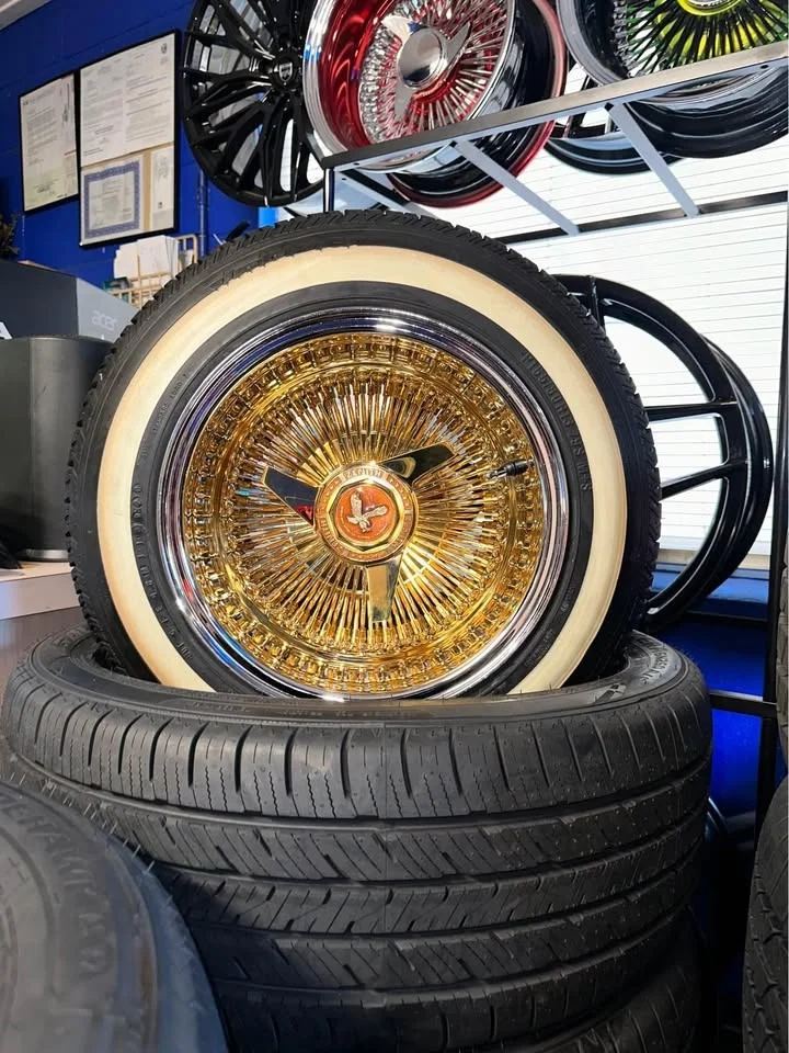 zenith 13” & 14” gold centers & all chrome wire wheels on sale 🔥 spokes on sale 🔥🔥 rims zenith 13” & 14” gold centers & all chrome wire wheels on sale 🔥 spokes on sale 🔥🔥 rims